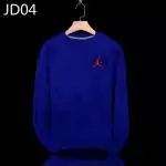 air jordan pulls manche longue col rond jordan navy blue jd04